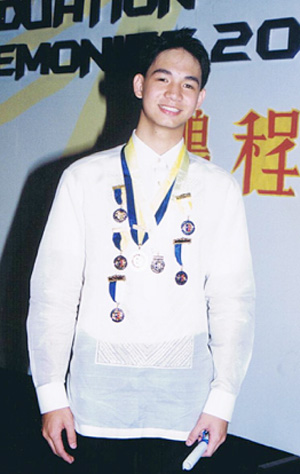 In high school, Chris graduated with both academic and athletic honors. Photo courtesy of Chris Tiu   
