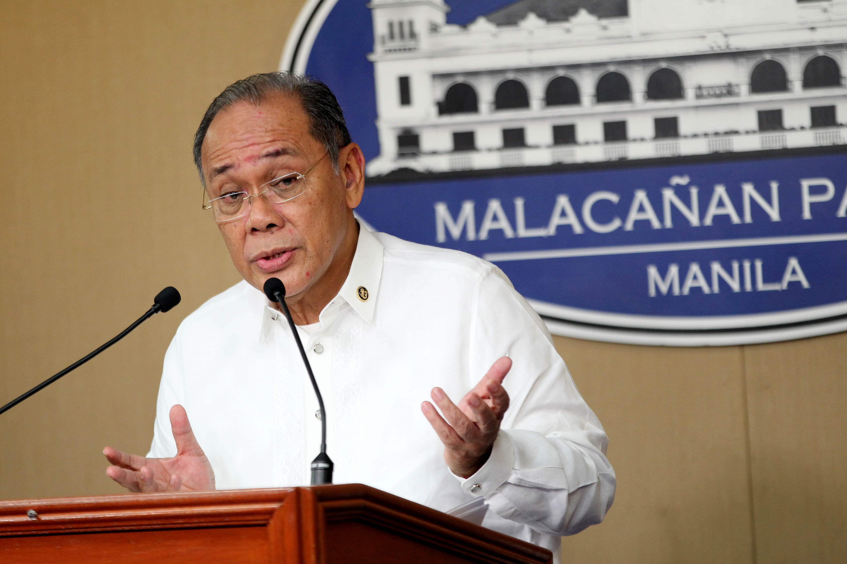 PALACE REACTS. Presidential Spokesman Ernesto Abella holds a press conference at the Palace. File photo by Ace Morandante/Presidential Photo 
