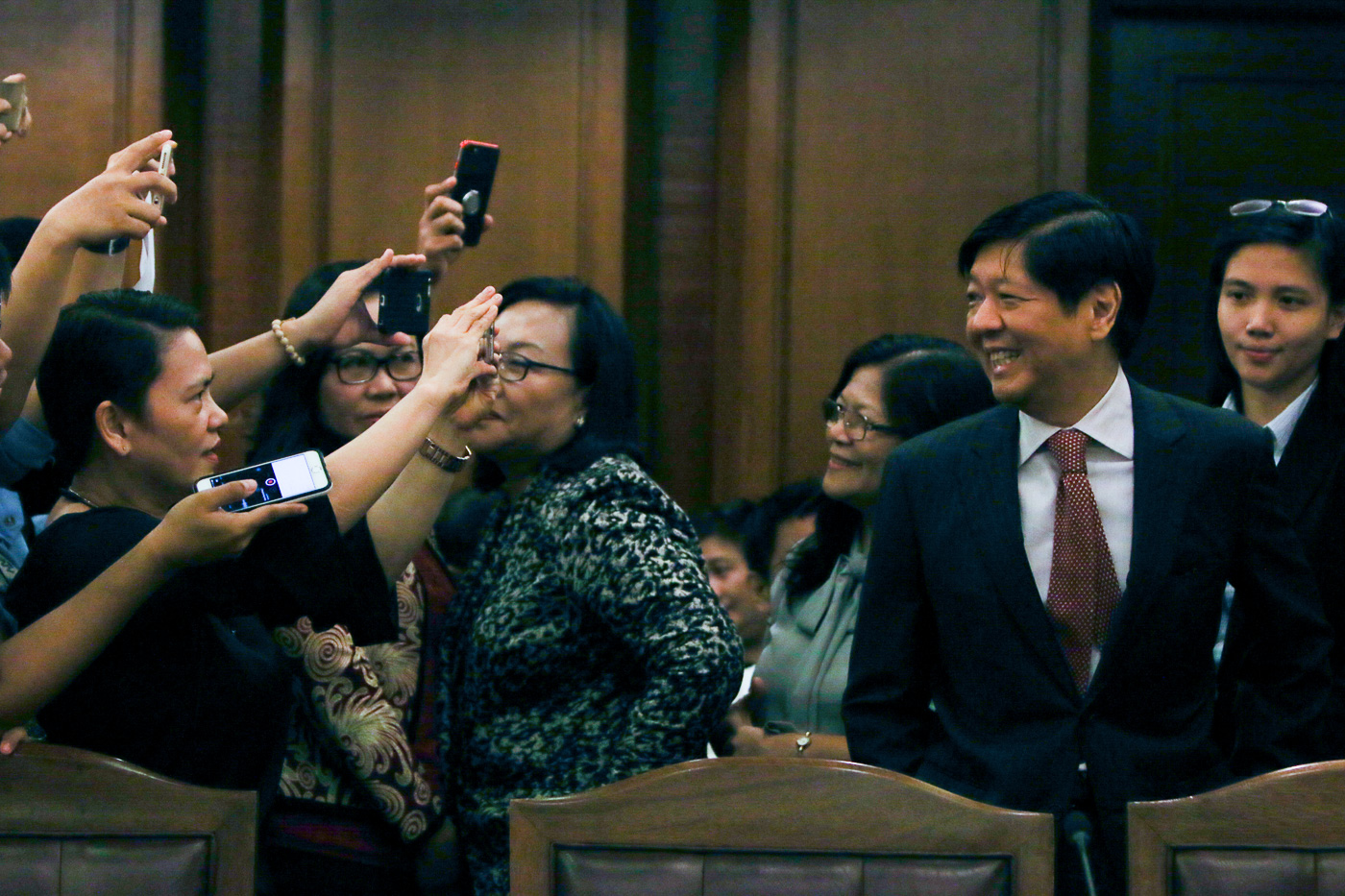 UNFAZED. Former senator Bongbong Marcos believes the latest ruling of the PET on his electoral protest against the Vice President was in his favor. File photo by Jasmin Dulay/Rappler 