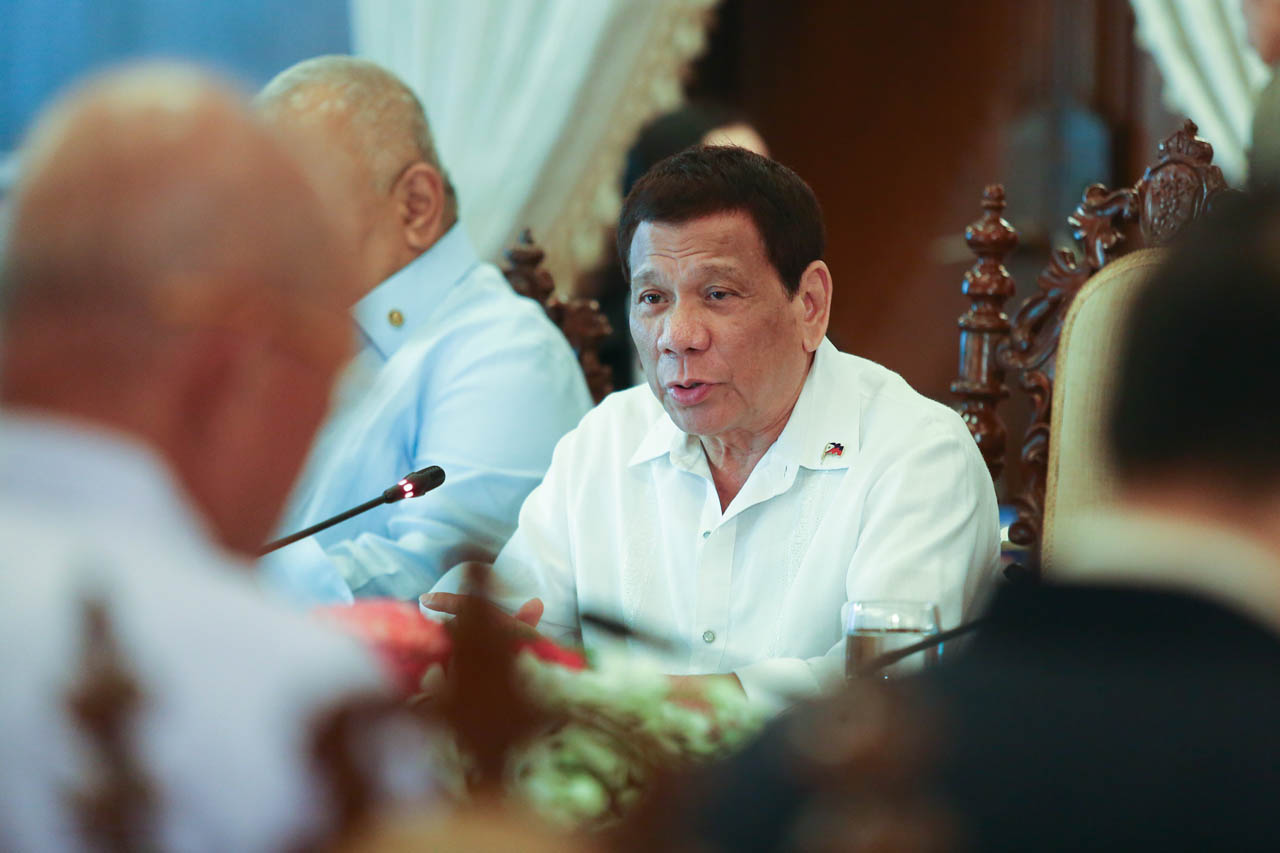 VETO. In this file photo, President Rodrigo Duterte presides over the 34th Cabinet meeting at the Malacañang Palace on February 6, 2019. Alfred Frias/Presidential Photo 