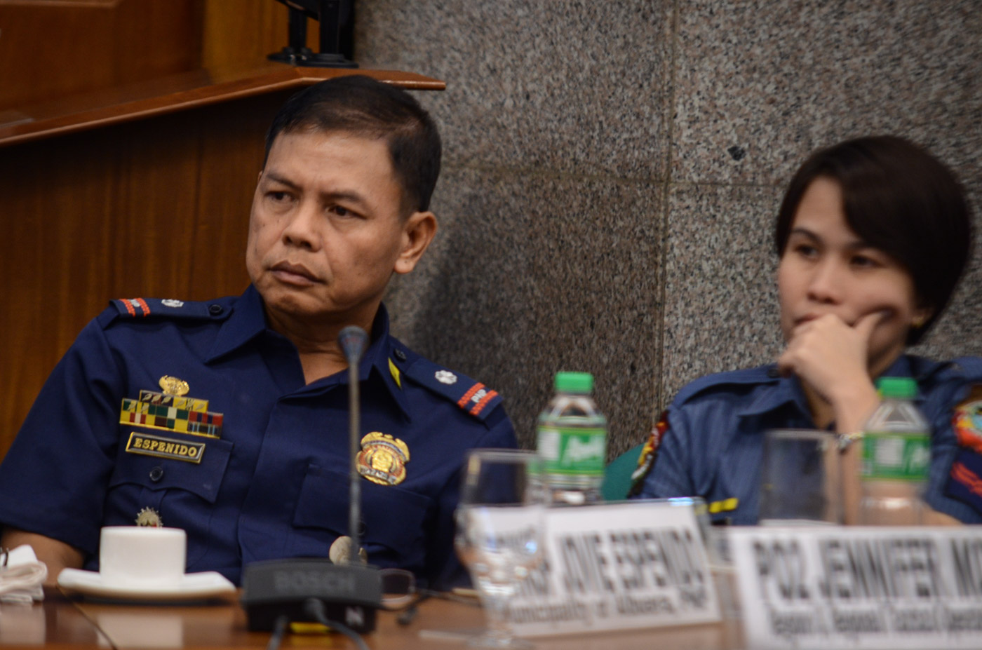 POLICE CHIEF. Chief Inspector Jovie Espenido during a Senate probe into the death of the late Rolando Espinosa Sr. Photo by LeAnne Jazul/Rappler 