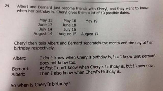 VIRAL DILEMMA. The photo of the Singapore math problem that went viral in social media over the weekend. Image courtesy Kenneth Kong/Facebook  