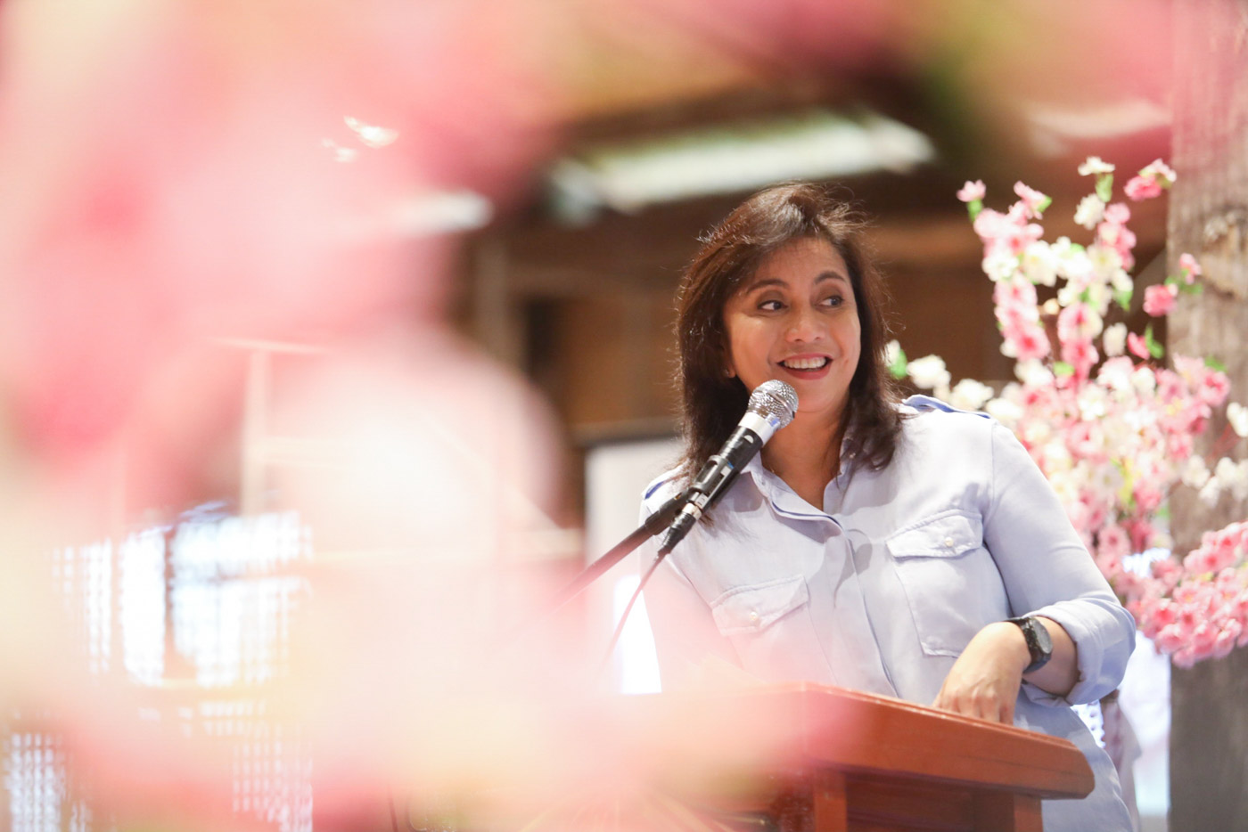 HIGHER SATISFACTION RATING. Vice President Leni Robredo enjoys a 5-point increase in her net satisfaction rating in September 2017, compared to June 2017. File photo from OVP 