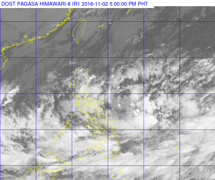 Satellite image as of November 2, 5 pm. Image courtesy of PAGASA 