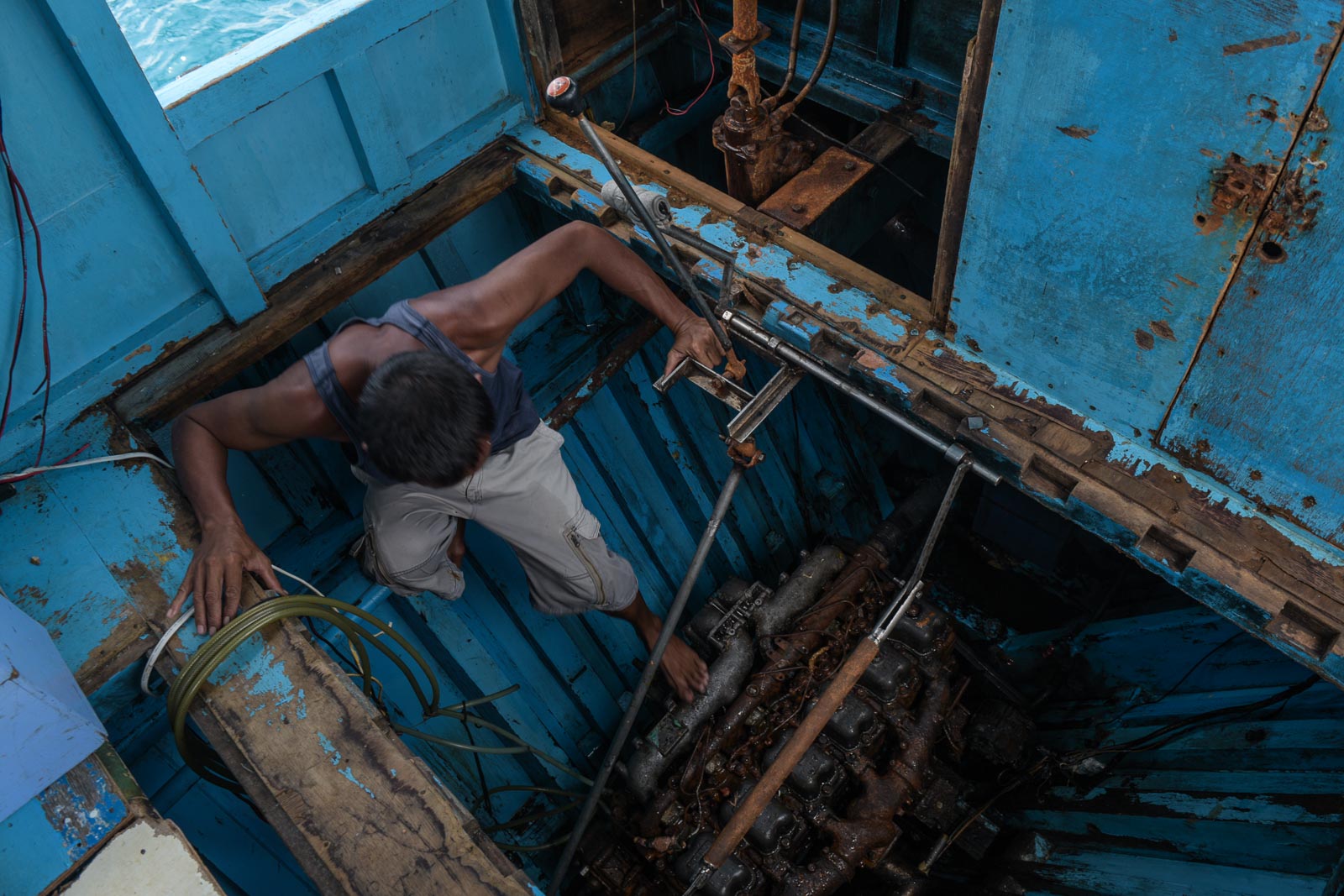DAMAGED. Filipino fishing boat Gem-Ver is damaged after it was sunk by a Chinese ship in the West Philippine Sea on June 9, 2019. Photo by LeAnne Jazul/Rappler 