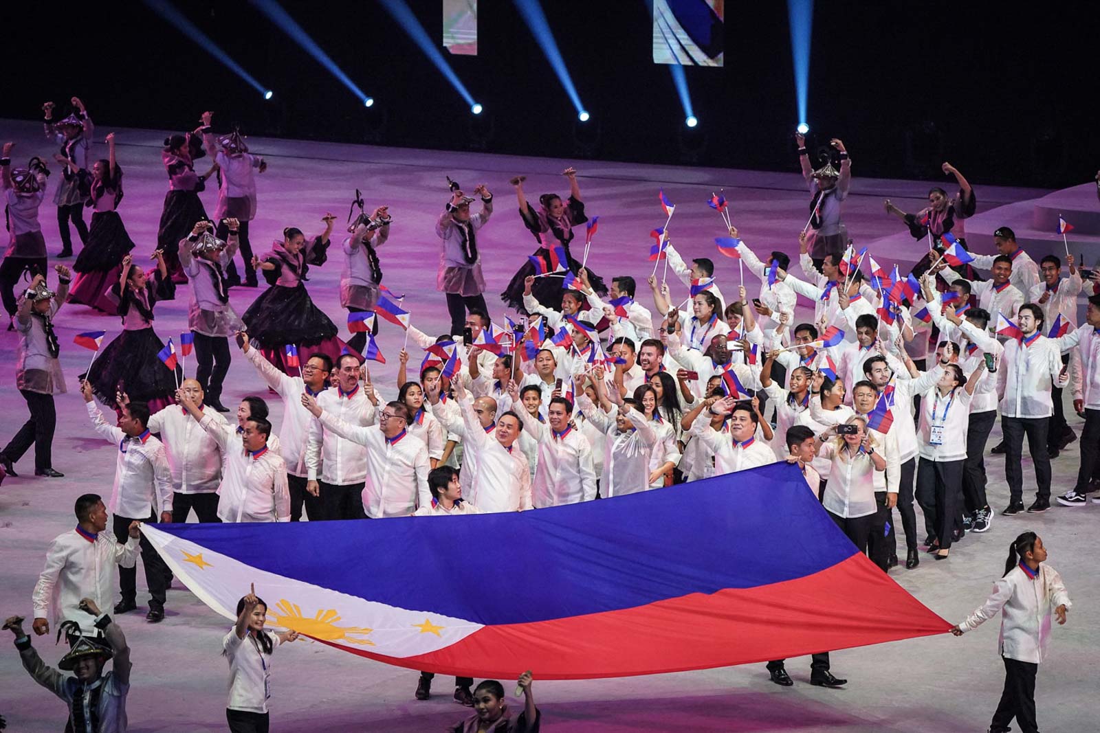 BACK ON TOP. Filipino athletes put on a show right at home. Photo by Josh Albelda/Rappler  