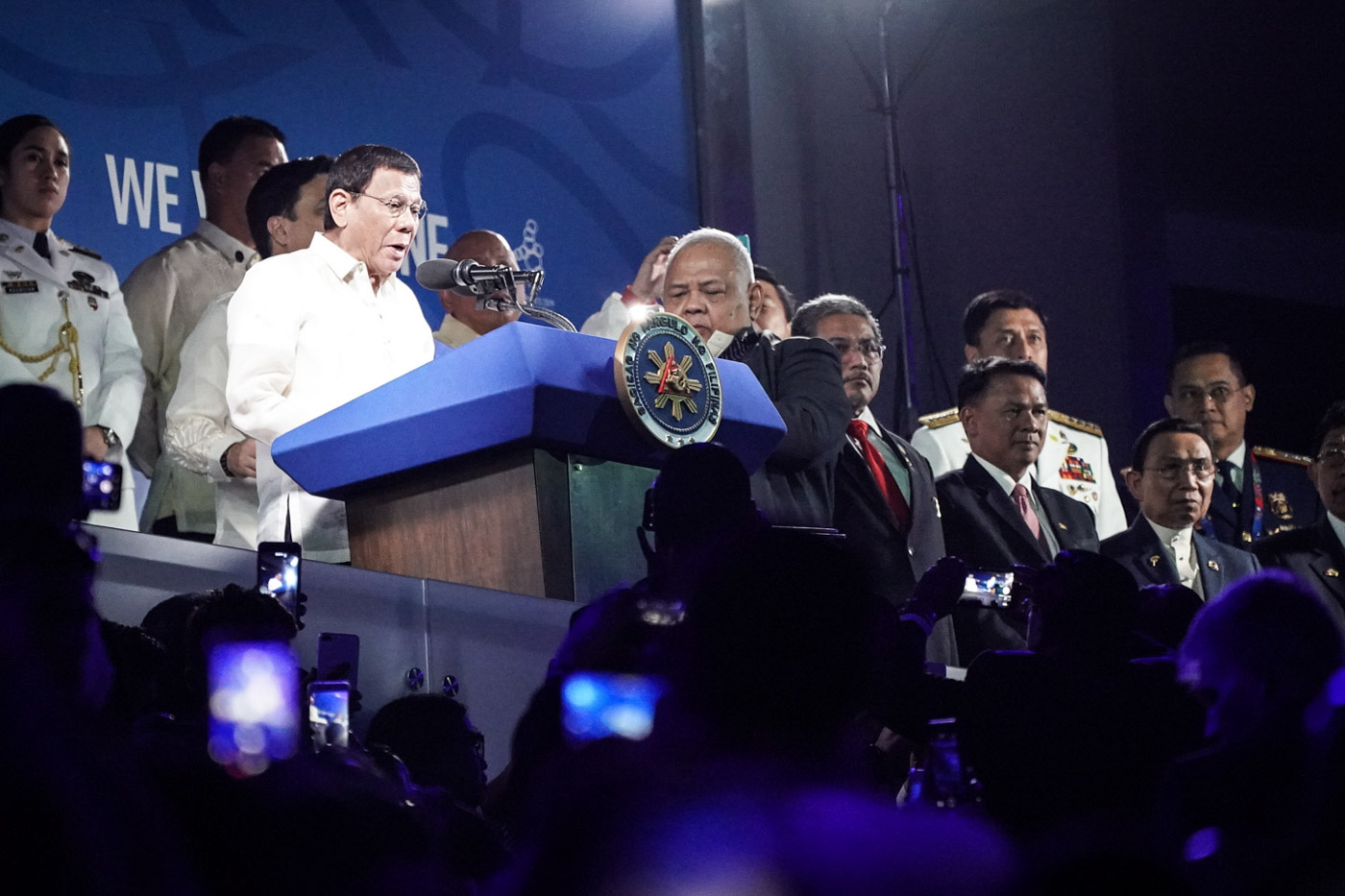 GAMES NOW OPEN. President Rodrigo Duterte open the 30th Southeast Asian Games at the Philippine Arena in Bulacan on November 30, 2019. Photo by Josh Albelda/Rappler 