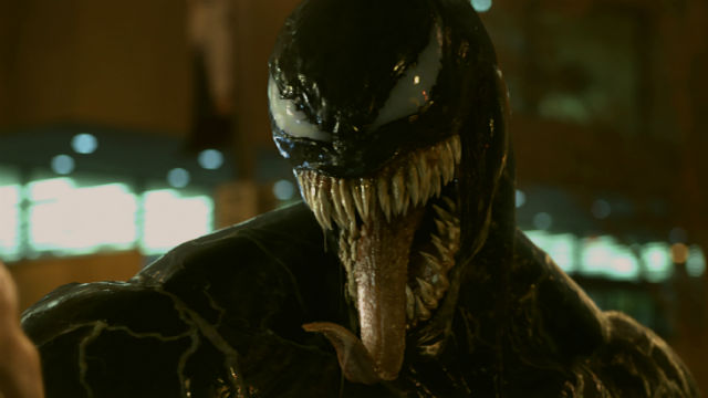 VENOM. Eddie Brock (Tom Hardy) transforms into Venom, after the symbiote enters his body. Photo courtesy of Columbia Pictures 