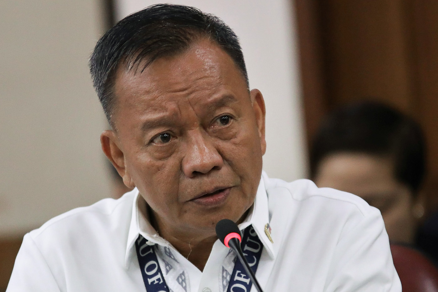 NEW ROLE. Customs Commissioner Isidro La Pena during hearing in Congress on shabu smuggling inside the BOC on October 24, 2018. Photo by Darren Langir/Rappler 