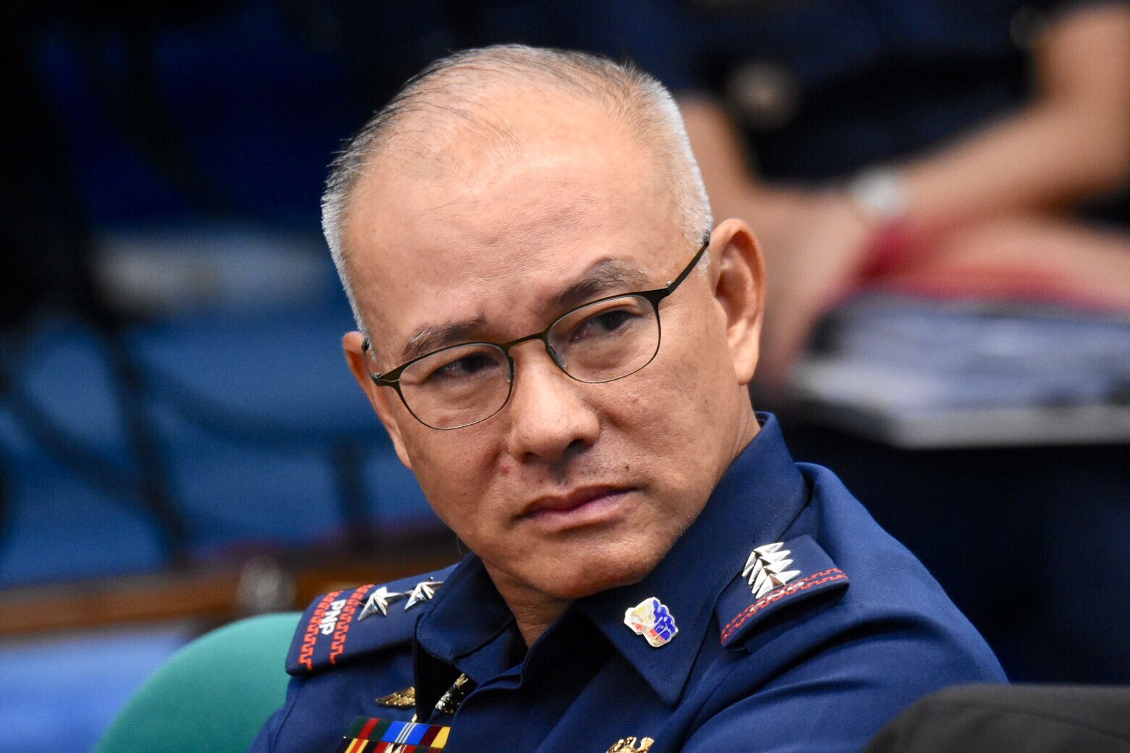 THREATS FROM THE CHIEF. PNP chief General Oscar Albayalde during the 9th hearing of the GCTA controversy on October 9, 2019. Photo by Angie de SIlva/Rappler 