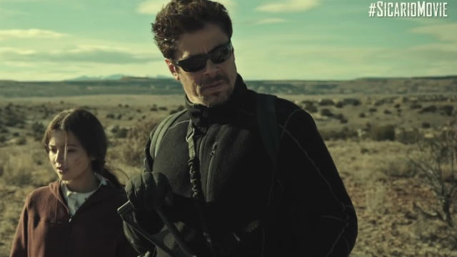 RUN. Alejandro (Benicio del Toro) runs for his life as he tries to protect a girl (Isabel Moner) in 'Soldado: The Soldier.' All screenshots from YouTube/Sony Pictures 