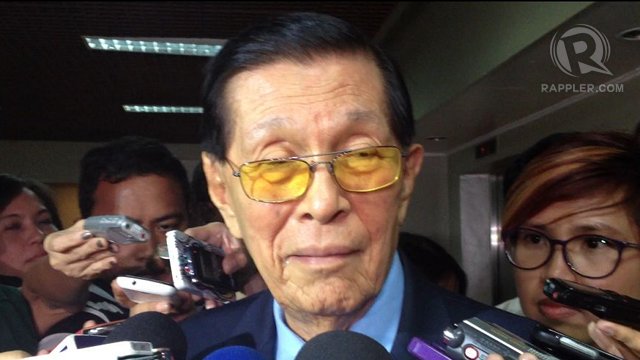 'DISCIPLINE LAWYERS.' Senate blue ribbon committee chairman TG Guingona says Enrile, Gigi Reyes and other lawyers should face either disbarment or disciplinary proceedings for their role in the pork barrel scam. File photo