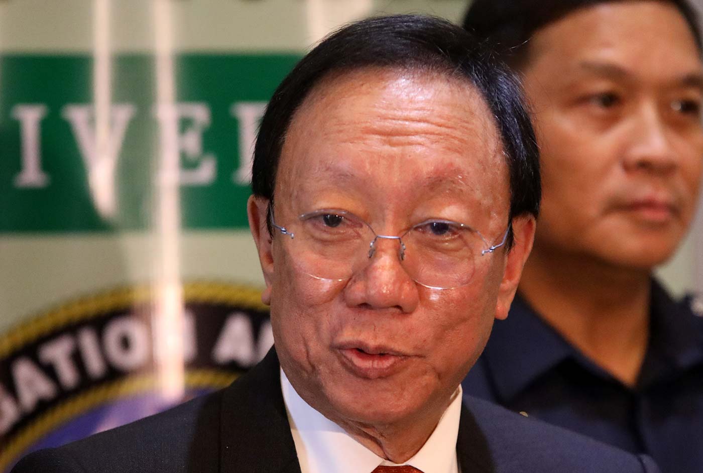 SOLGEN VS ABS-CBN. Solicitor General Jose Calida holds a press conference at Camp Crame on February 10, 2020. File photo by Darren Langit/Rappler 