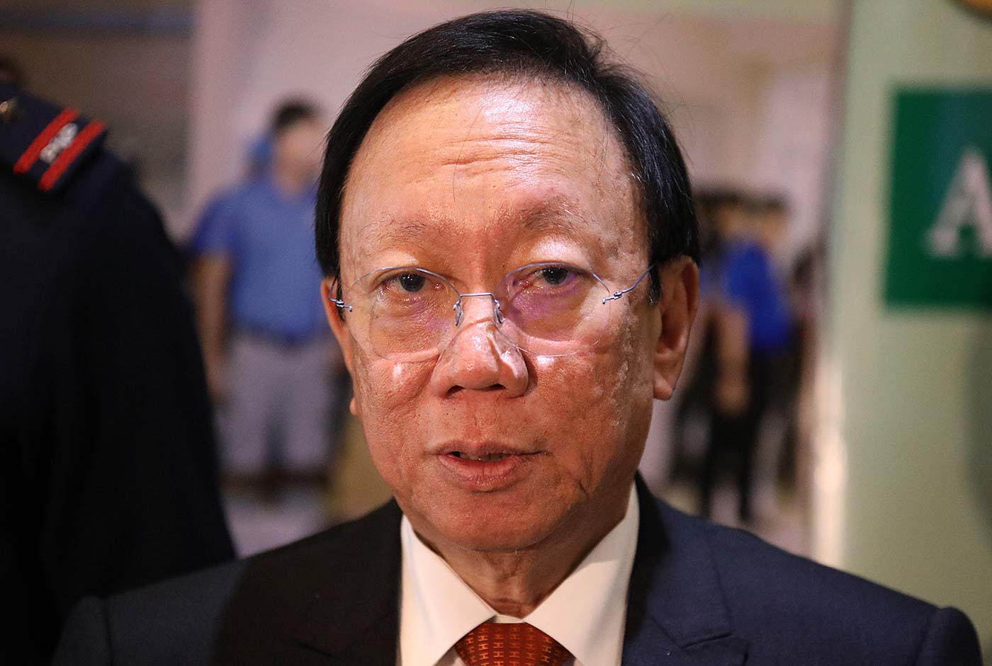 SUMMONED BY HOUSE. Solicitor General Jose Calida holds a press conference at Camp Crame on February 10, 2020. File photo by Darren Langit/Rappler 