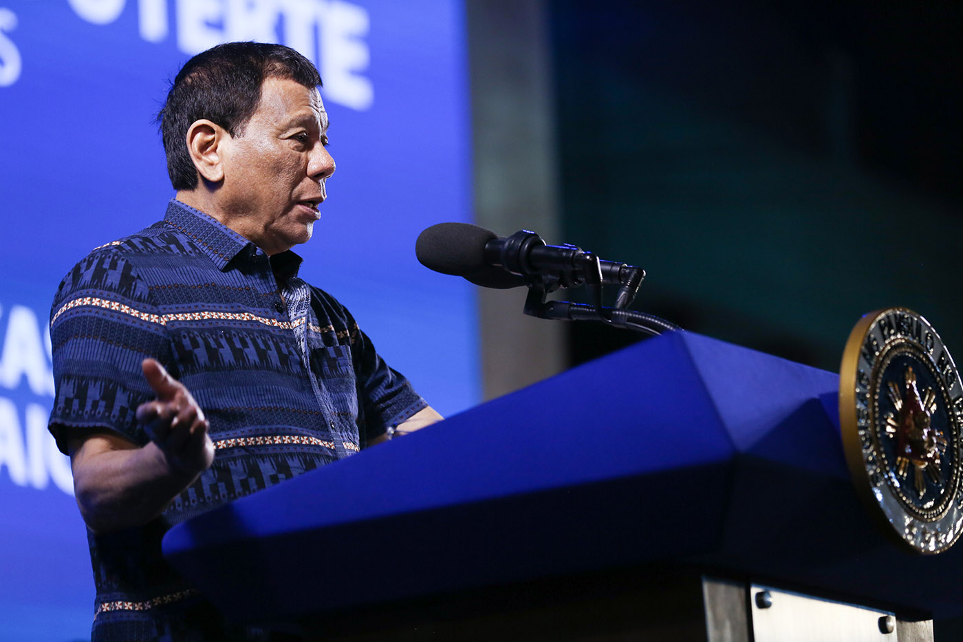 HITTING JOURNALISTS. President Rodrigo Duterte slams the Philippine Center for Investigative Journalism for investigating his family's wealth. Malacañang file photo
  