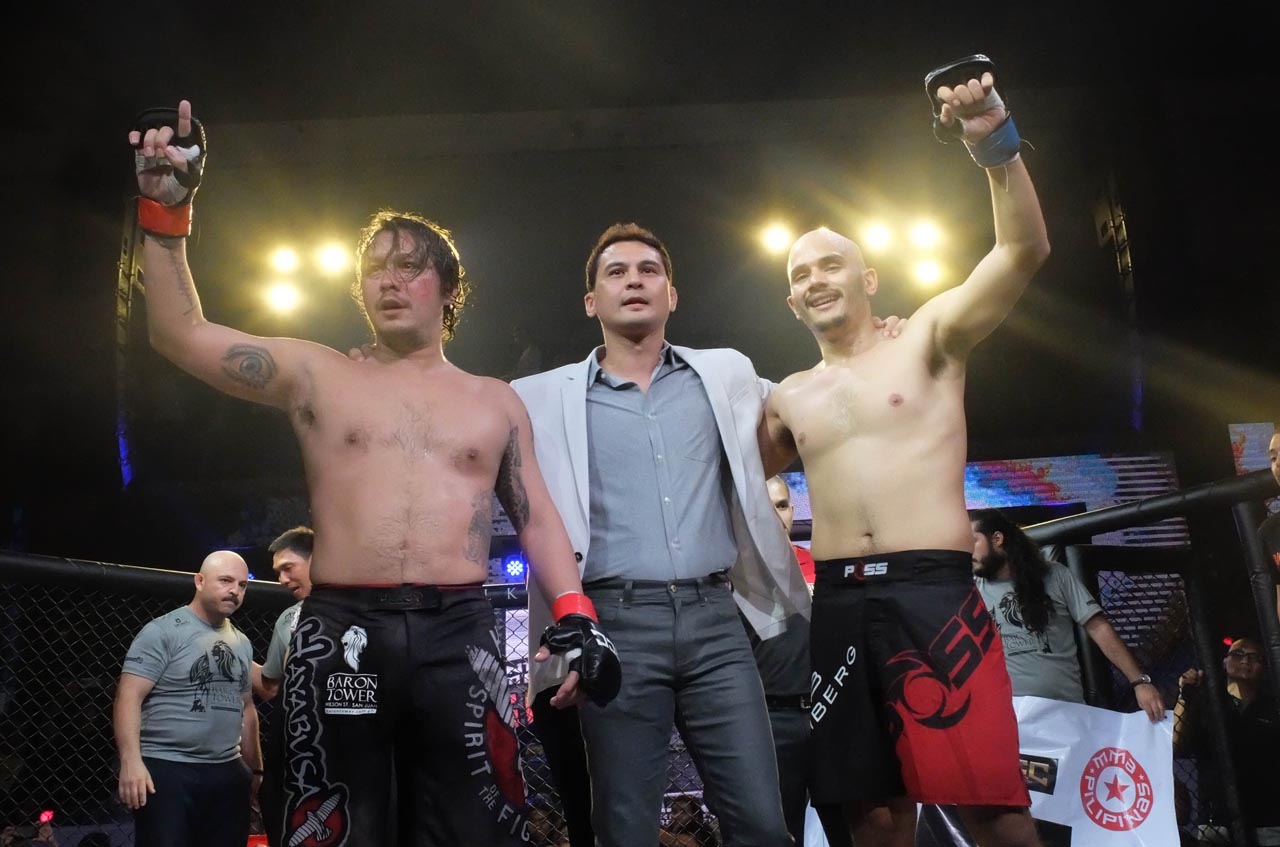 'BEASTMODE.' Some parts of Baron Geisler and Kiko Matos' MMA fight were staged. Photo by Alecs Ongcal/Rappler 