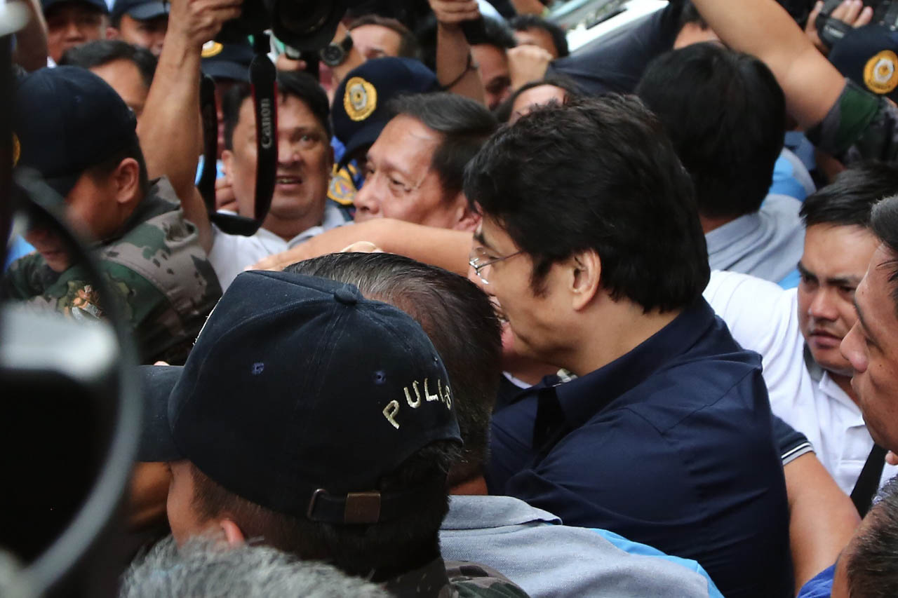 ACQUITTED. Senator Ramon 'Bong' Revilla Jr walks out of the Sandiganbayan on December 7, 2018 after his acquittal. Photo by Jire Carreon/Rappler 