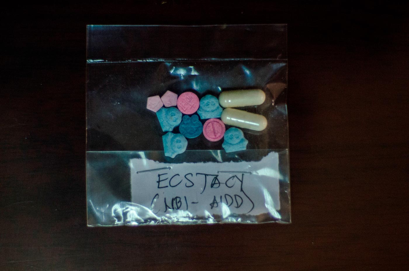 ECSTASY. Ecstasy tablets come in many forms, including a blue Cookie Monster shape. Photo by Rob Reyes/Rappler  