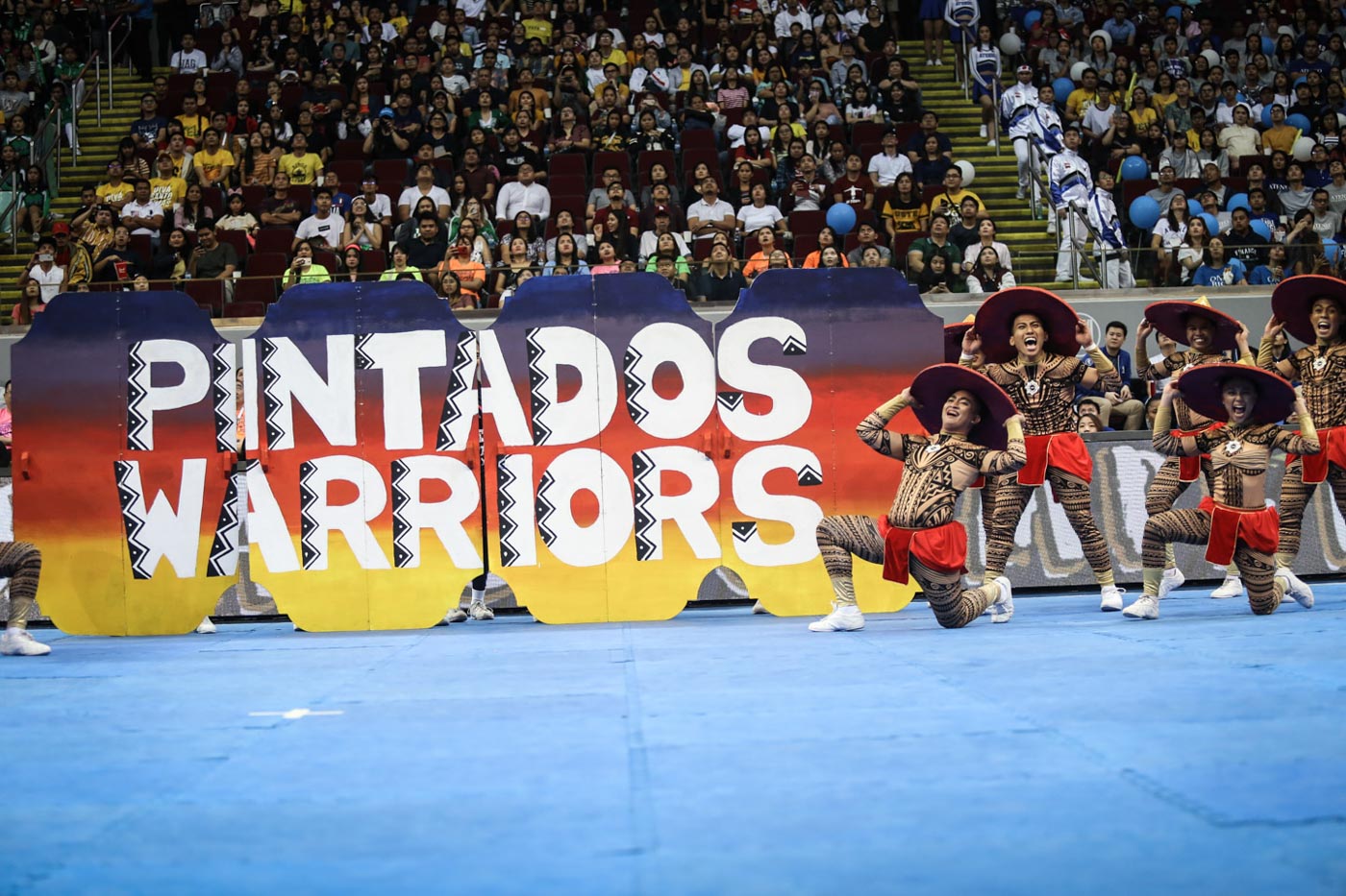 ONE BLOOD. The UE Pep Squad traces its roots as the Red Warriors of the Philippines. Photo by Josh Albelda/Rappler  