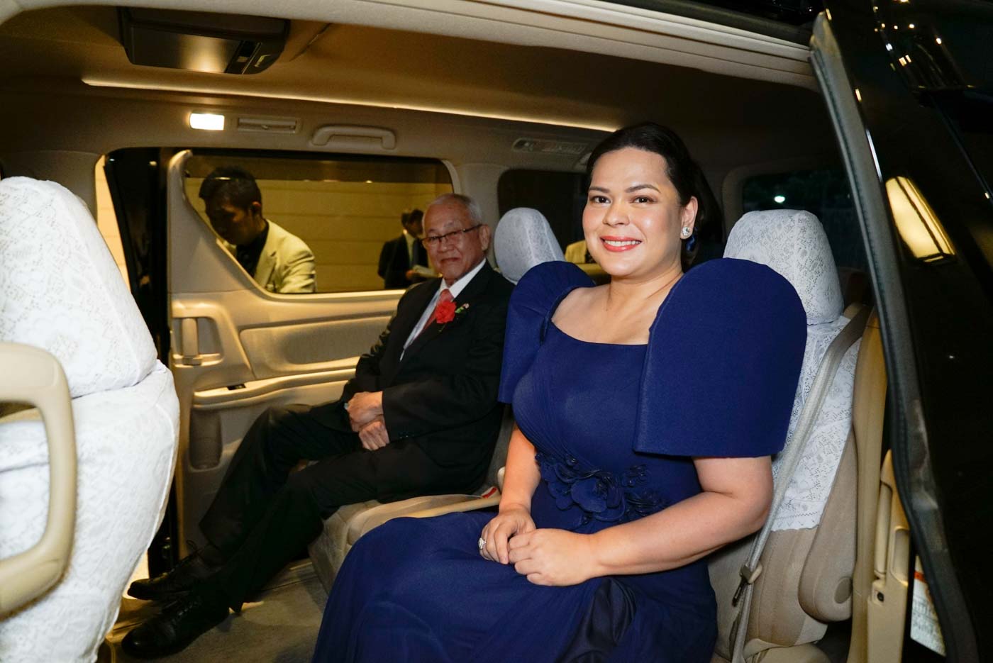 SARA DUTERTE. President Rodrigo Roa Duterte's daughter, Davao City Mayor Sara Duterte-Carpio, prepares to depart from the Hotel New Otani in Tokyo, Japan after attending the state banquet hosted by Prime Minister Shinzo Abe on October 23, 2019. File photo by King Rodriguez/Presidential Photo 