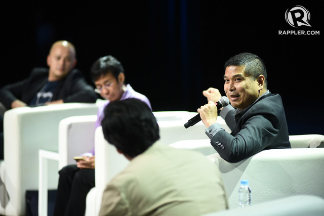 LOCAL INNOVATORS. Local tech founders (from left) Paul Rivera, Maria Ressa and Nix Nolledo. Photo by Martin San Diego/Rappler.