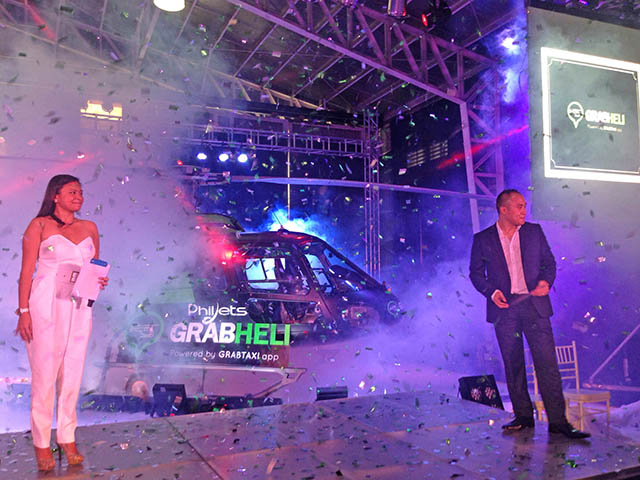 NEW CHOPPER SERVICE. GrabTaxi's pre-booking chopper service GrabHeli, which is in its beta stage, will be on trial for 3 months. Photo by Chrisee Dela Paz/Rappler