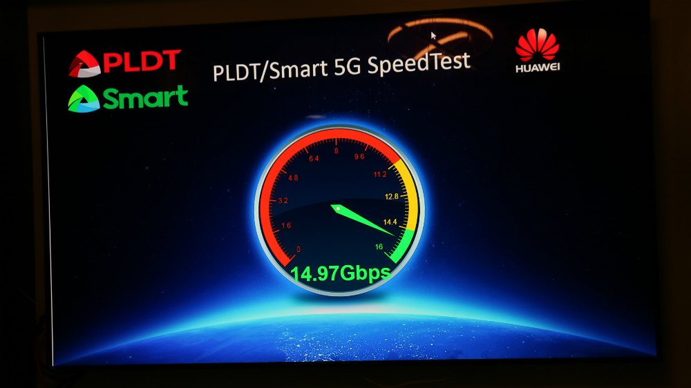 5G TESTS. Smart doubles the speed from their last tests in early June. Photo from Smart 