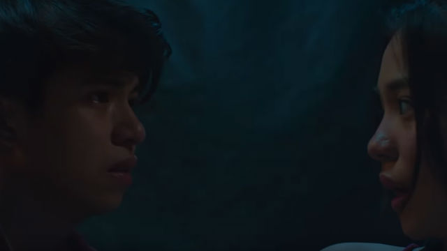 DANGER. Nash Aguas and Sharlene San Pedro star in 'Class of 2018.' All screenshots from YouTube/T-Rex Entertainment 