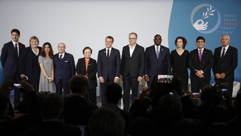 PARIS PEACE FORUM. The Paris Peace Forum is a new annual event based on international cooperation and aimed at tackling global challenges and ensuring durable peace. Photo by Yoan Valat/AFP 