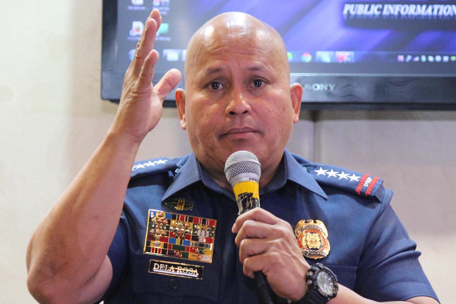 NO BIG DEAL. PNP chief Director General Ronald 'Bato' dela Rosa during a press conference at Camp Crame on August 8, 2016. Photo by Joel Liporada/Rappler 