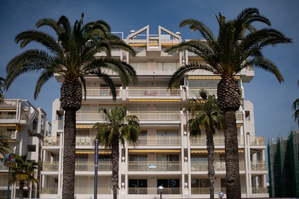 SPAIN OUTBREAK. A picture shows an apartment building in Salou near Tarragona on March 12, 2020. Photo by Josep Lago/AFP 