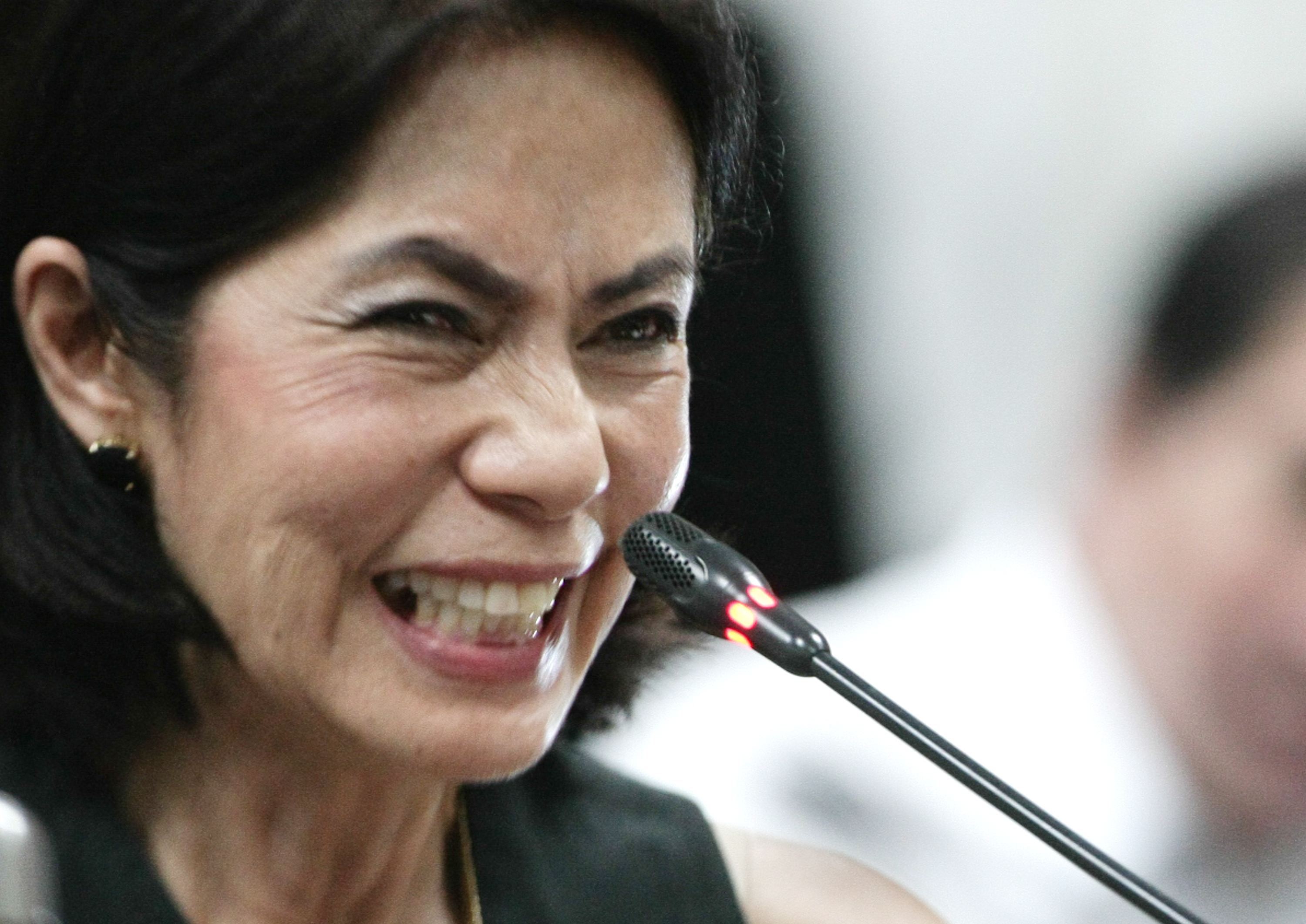'TELL THE TRUTH.' Environment Secretary Gina Lopez during her confirmation hearing before the Commission on Appointments on March 9, 2017. File photo by Jasmin Dulay  