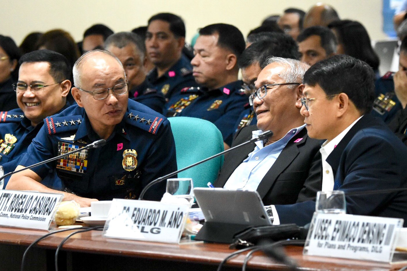 DILG. Police Director General Oscar Albyalde and Interior and Local Government Secretary Eduardo Año during the budget hearing of the DILG on October 22, 2018. Photo by Angie de Silva/Rappler  