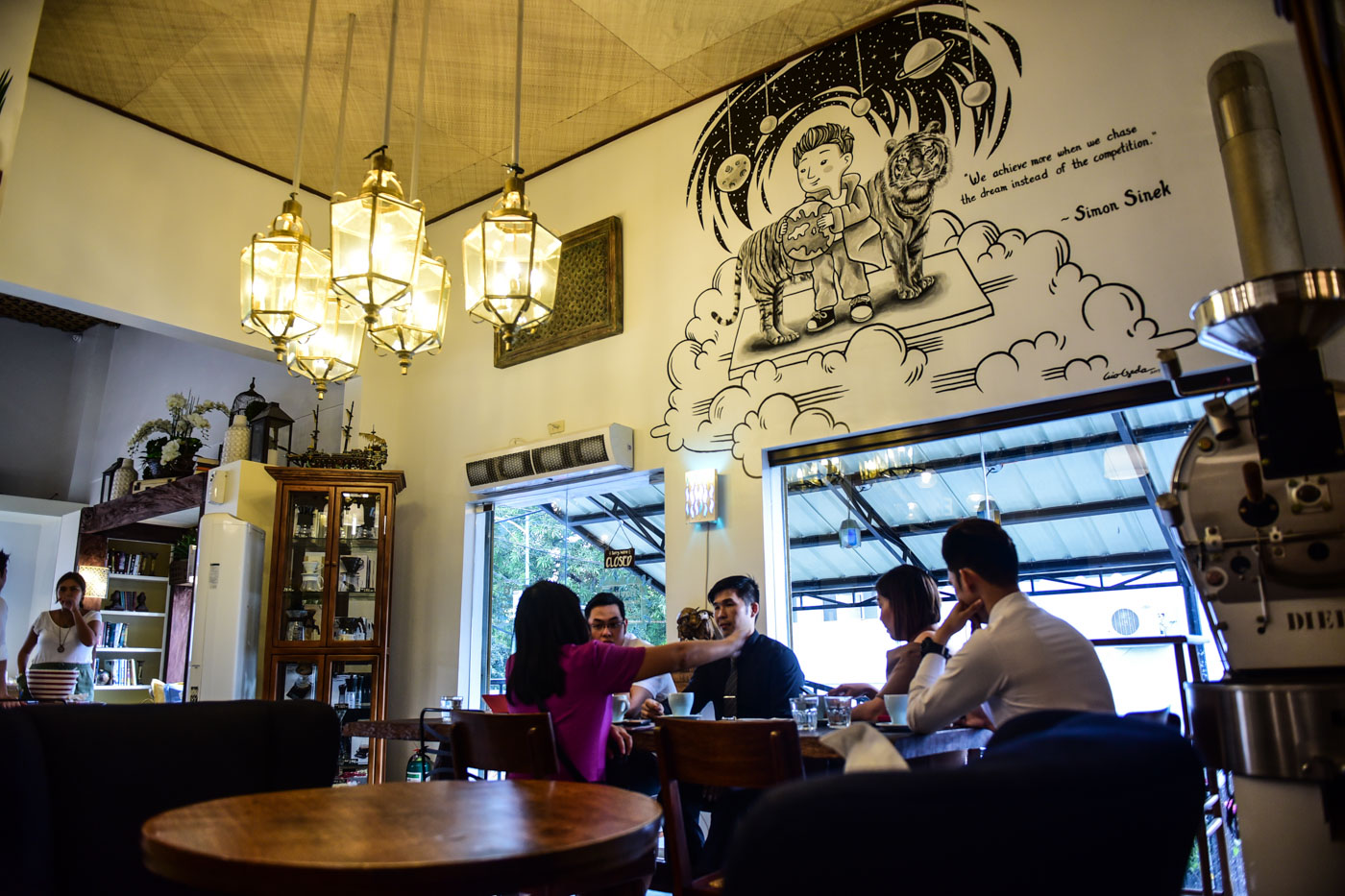 PINOY PRIDE. From the menu to the interiors, every bit of the Giving Cafe shows off Filipino talent and workmanship. Photo by Alecs Ongcal/Rappler