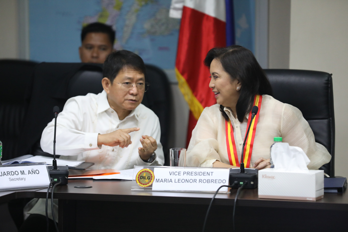 NEED TO KNOW. While the Department of the Interior and Local Government was open to giving Vice President Leni Robredo information on the anti-drug campaign, Interior Secretary Eduardo Año allowed it on a need-to-know basis. Photo by Jay Ganzon/OVP