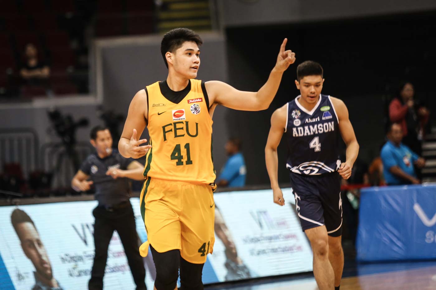 TAKE CHARGE. Arvin Tolentino and the FEU Tamaraws dominate the Adamson Falcons to get one more chance to advance to the Final Four. Photo by Josh Albelda/Rappler  