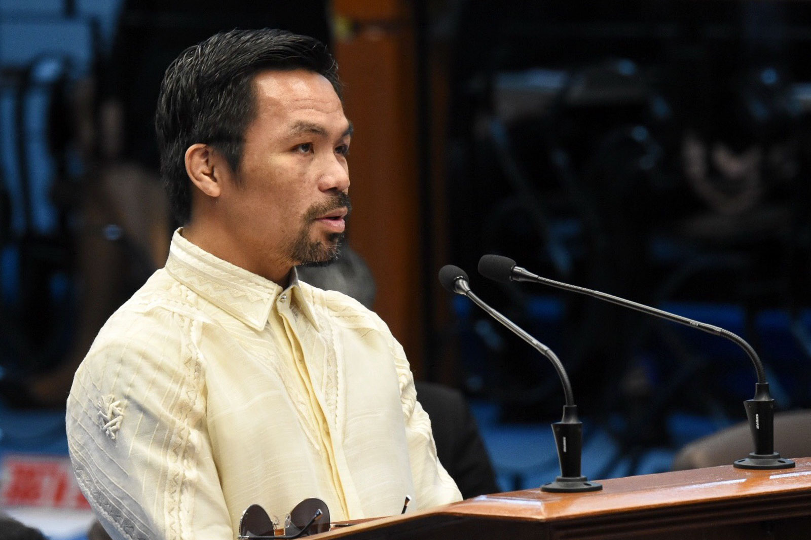 BACK TO WORK. Senator Manny Pacquiao returns to the Senate on July 23, 2019, 3 days after winning the WBA superwelterweight from undeafeated champion Keith Thurman. Photo by Angie de Silva/Rappler 