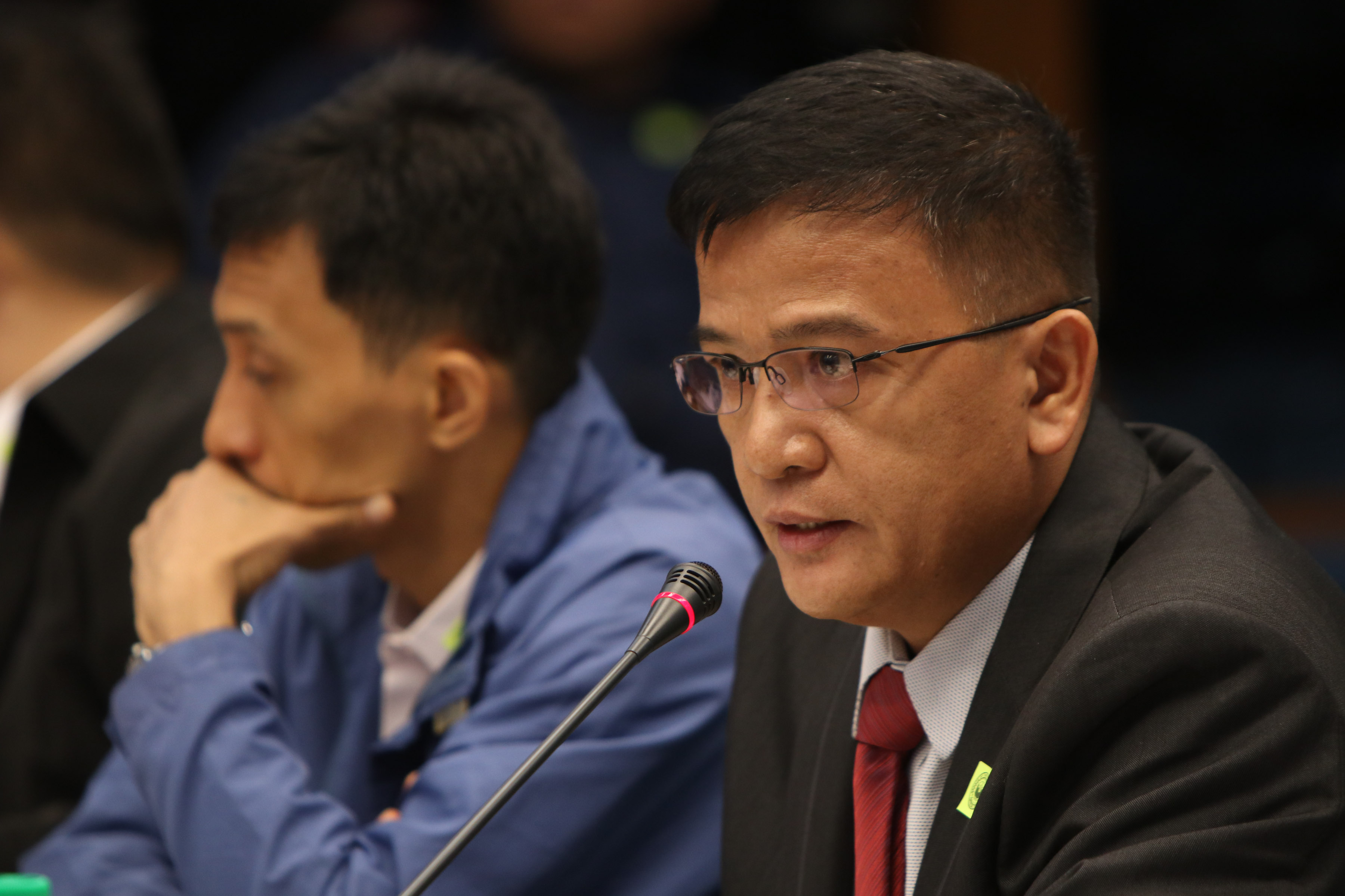 HYPERTENSION. Customs Commissioner Nicanor Faeldon skips the August 9, 2017 Senate hearing into the P6.4 billion worth of shabu smuggled from China. File photo by Lito Boras/Rappler 