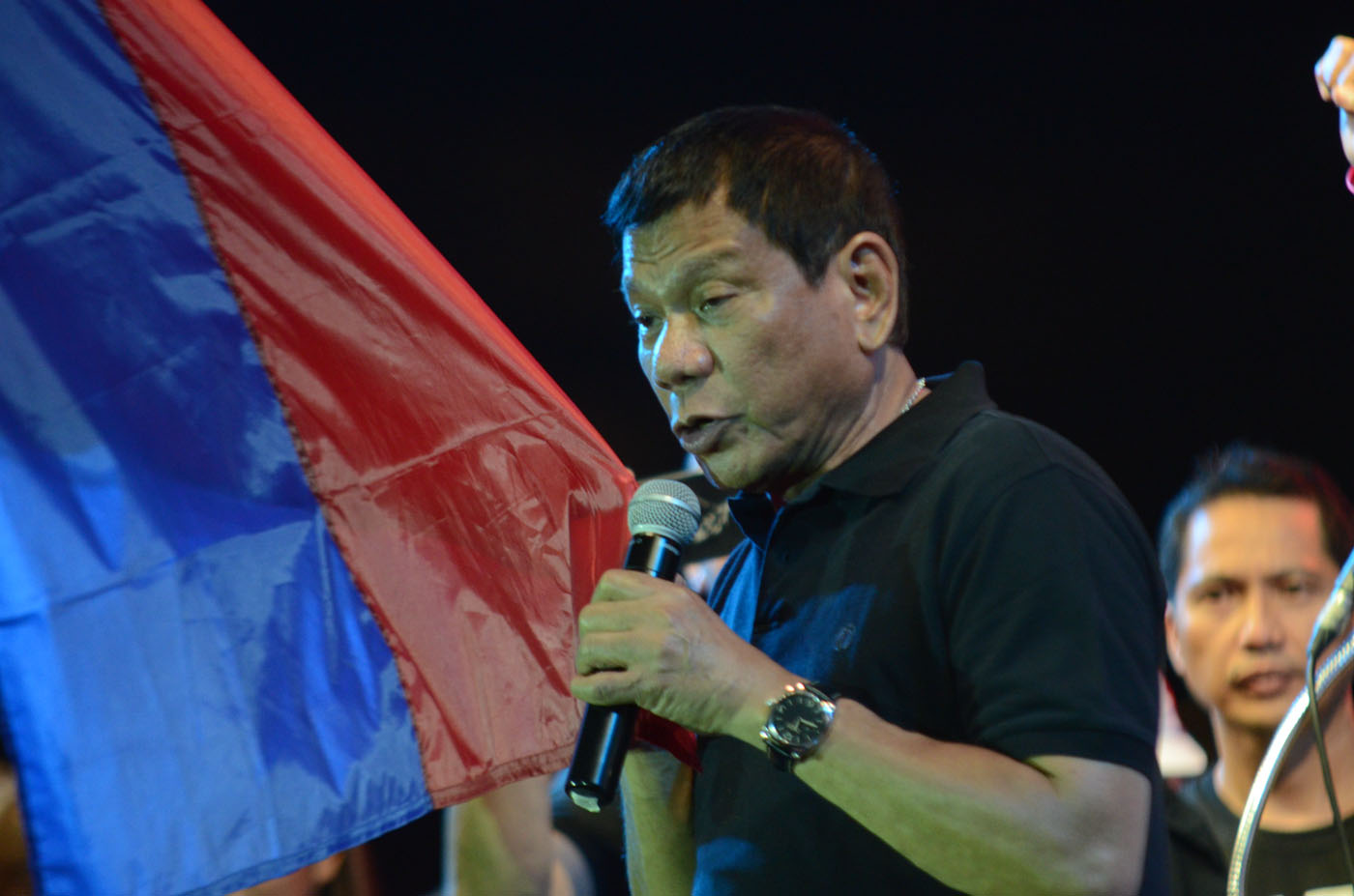 Davao City Mayor Rodrigo Duterte during a campaign sortie. File/Alecs Ongcal/Rappler 
