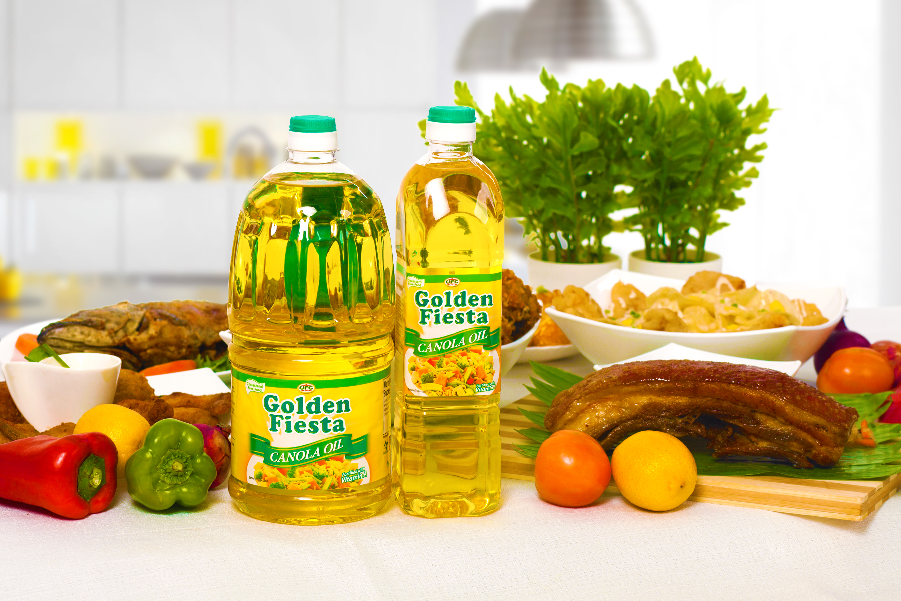 HEART FRIENDLY. Canola oil, like Golden Fiesta, is considered as a healthy oil among the number of cooking oils in the market for its reported benefits for the heart. Photo courtesy of NutriAsia 