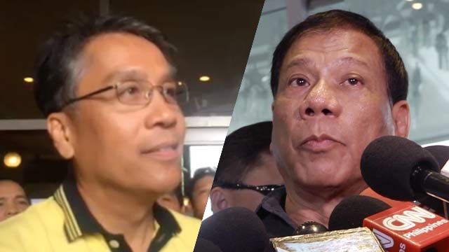 ONCE FRIENDS, NOW RIVALS. Presidential candidates Mar Roxas and Rodrigo Duterte are embroiled in a word war. Rappler file photos  