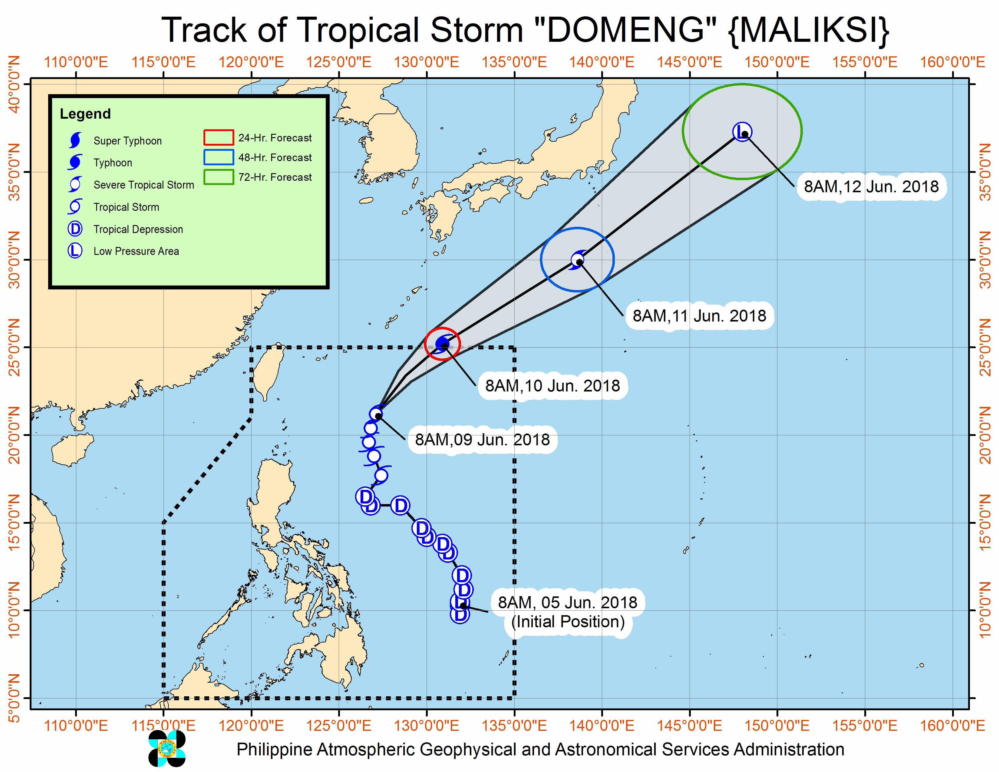 Tropical Storm Domeng Even Stronger As It Enhances Monsoon