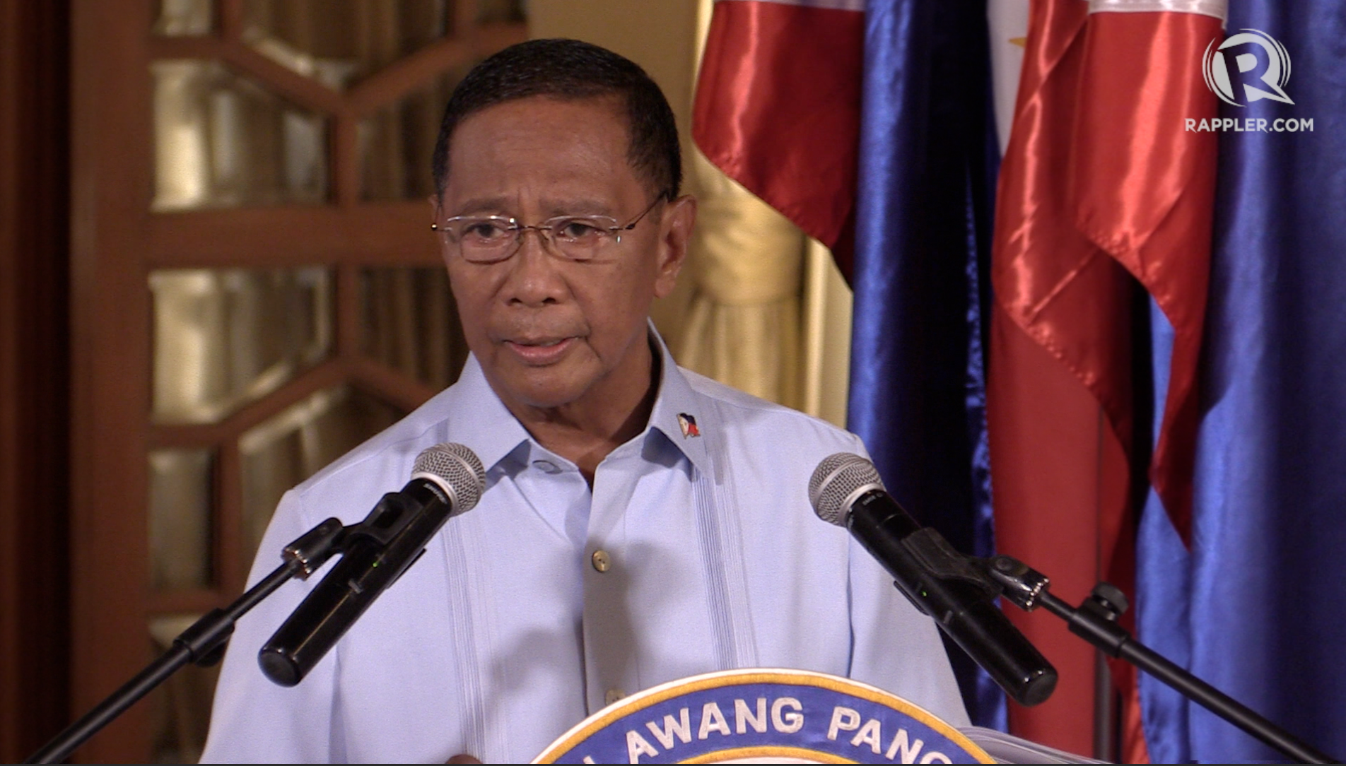 'SELECTIVE JUSTICE.' Vice President Jejomar Binay explains on June 14, 2015, that he has resigned from the Aquino Cabinet because the ruling party is bent on frustrating his presidential bid. Photo by Rappler 