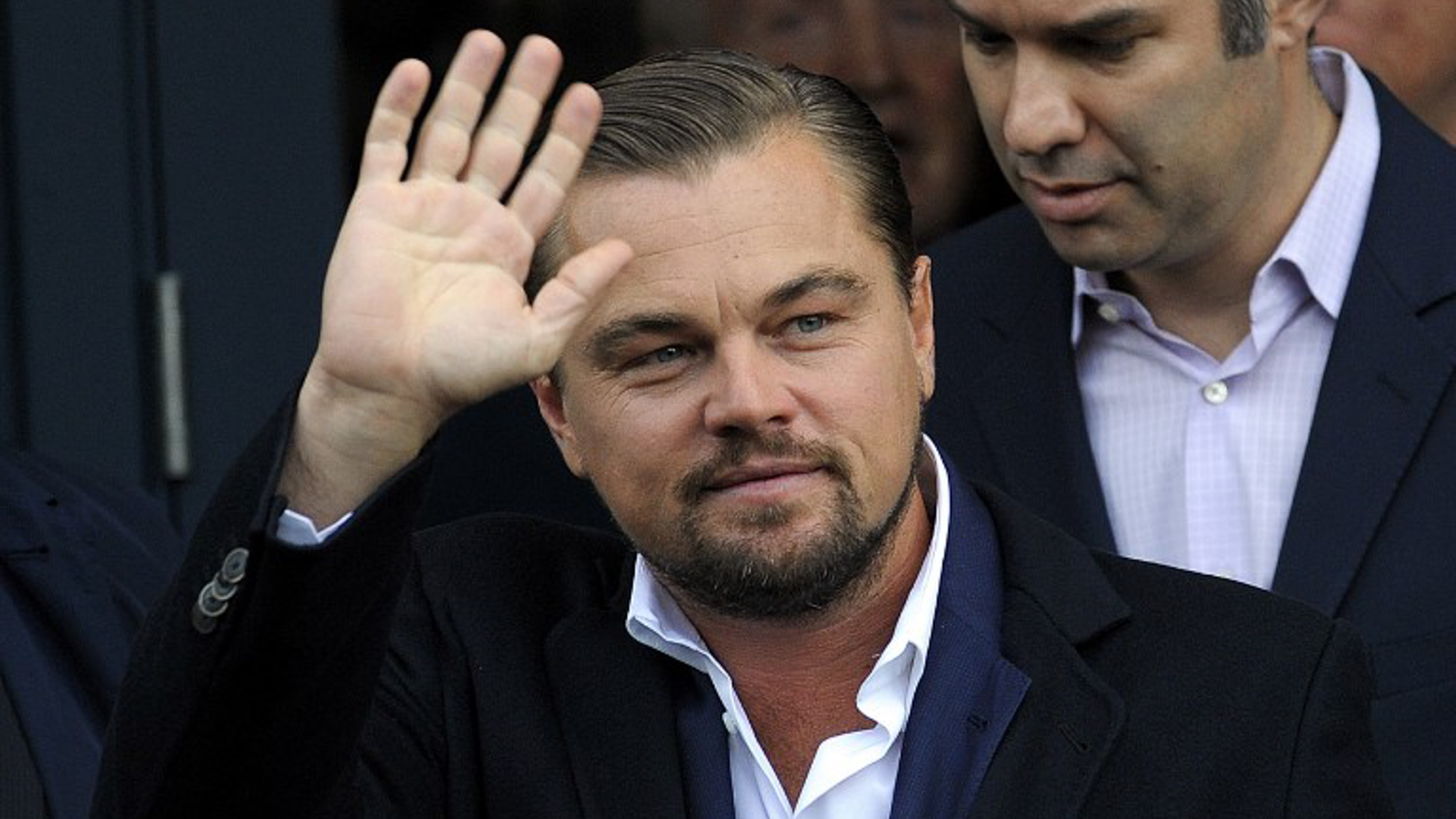 LEONARDO DICAPRIO. Leonardo DiCaprio arrives at the social restaurant Home, which aims to help the homeless, in Edinburgh, Scotland ahead of his appearance at the Scottish Business Awards. Photo by Andy Buchanan/AFP Photo 