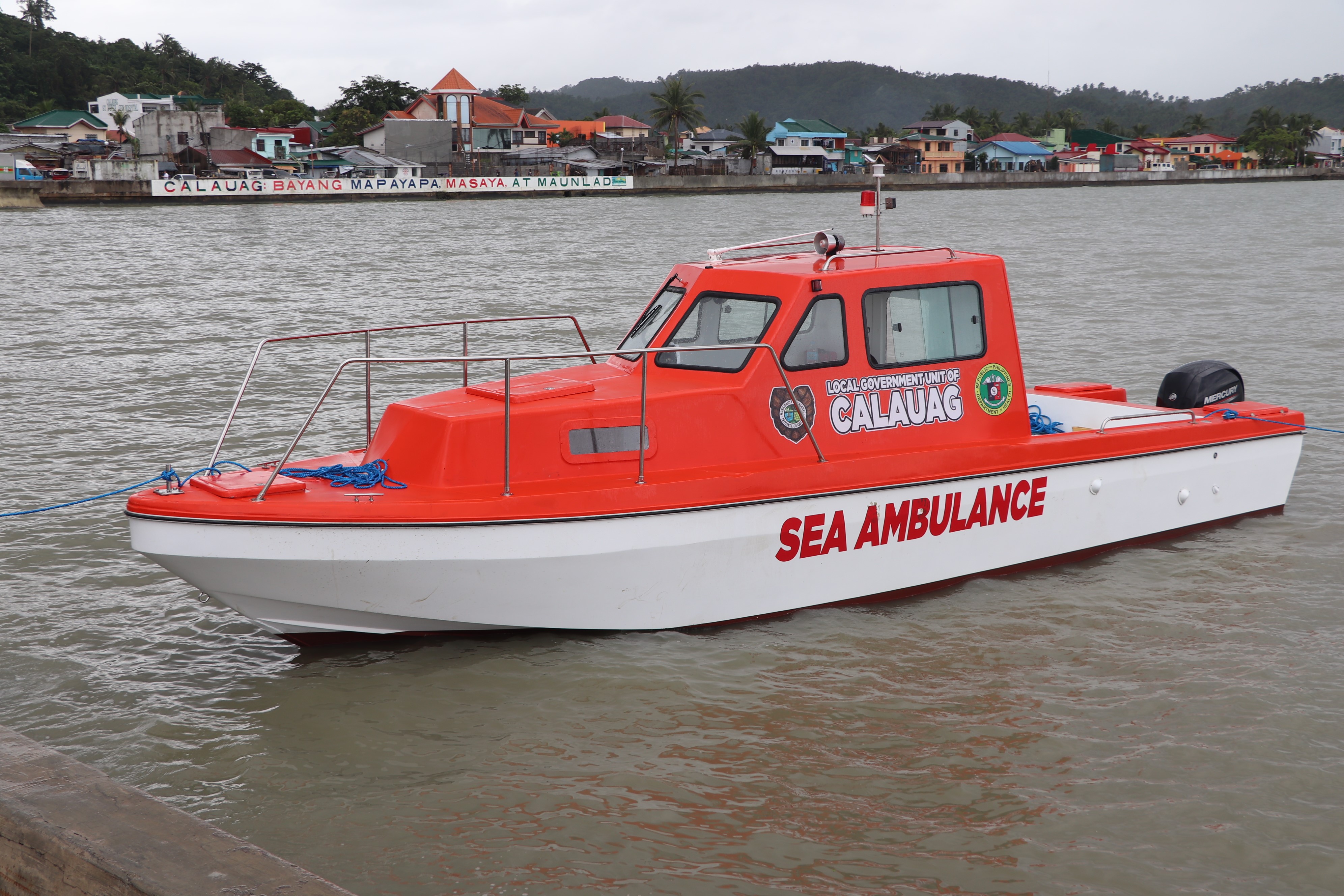 SEA AMBULANCE. This is the sea ambulance donated by DOH-CALABARZON to the municipality of Calauag, Quezon on February 28, 2020. Photo from DOH-CALABARZON 