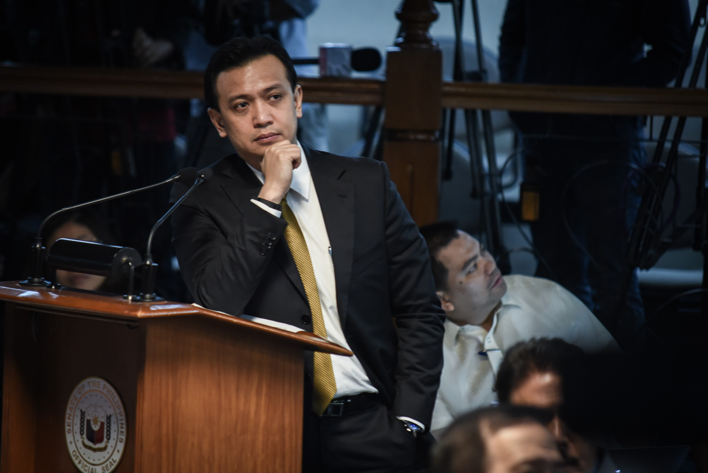 CHIEF CRITIC. Senator Antonio Trillanes IV, one of Duterte's fiercest critics in the Senate during the October hearing into the supposed Davao Death Squad. File photo by LeAnne Jazul/Rappler   