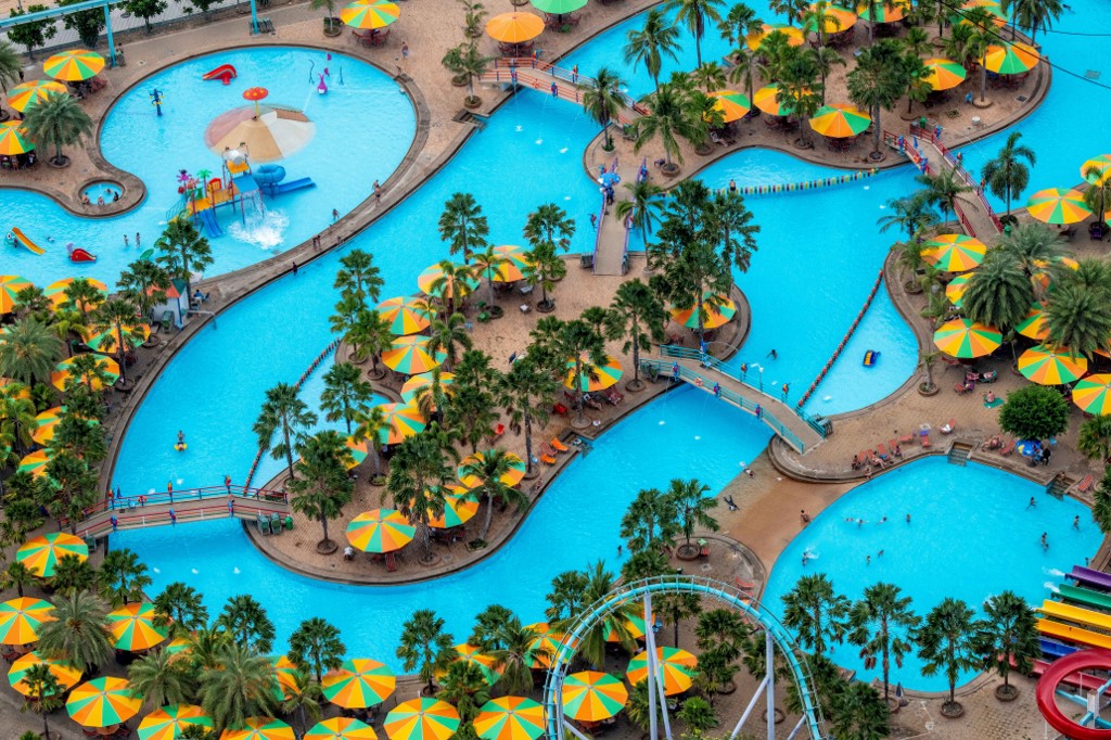 TOURISM PLUNGE. The nearly empty water attractions at Pattaya Park Resort in Thailand, one of the main attractions for Chinese tourists, on February 12, 2020. Photo by Mladen Antonov/AFP 
