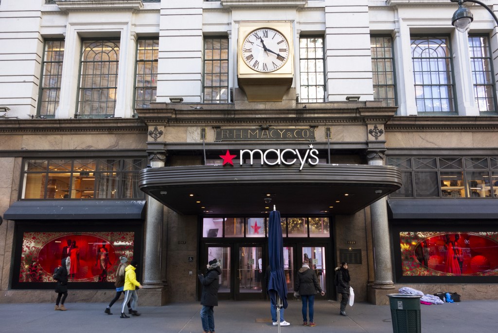 MACY'S. Shoppers walk outside the Macy's store at Manhattan's Herald Square in New York City on January 11, 2019. File photo by Don Emmert/AFP 