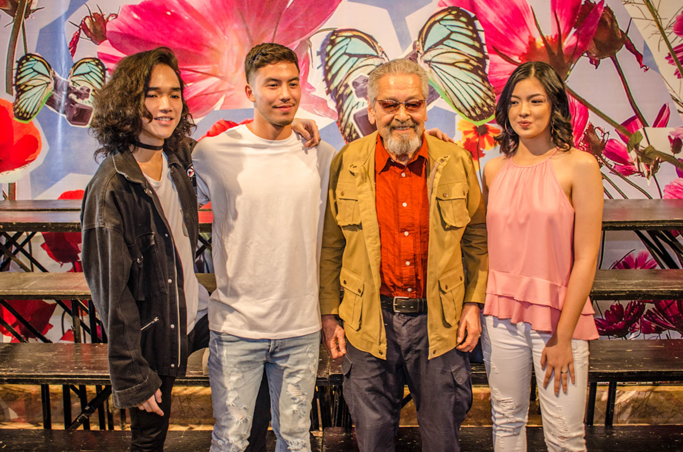 ML. Eddie Garcia with Tony Labrusca and the other cast of 'ML.'  