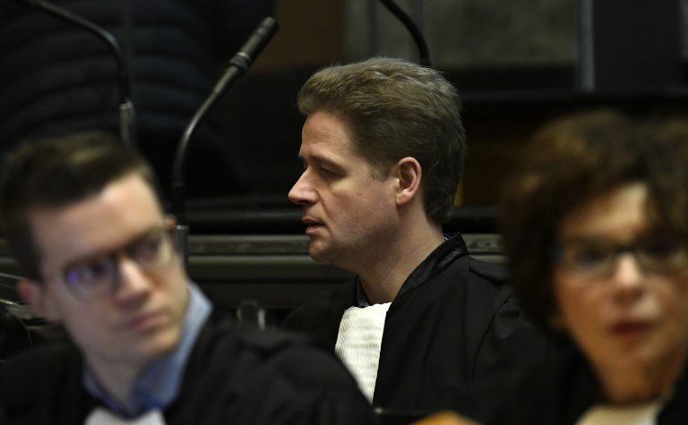 MUSEUM ATTACK TRIAL. Lawyer Henri Laquay, defending Mehdi Nemmouche, looks on on January 29, 2019 at the Brussels Justice Palace during the trial of Nemmouche, accused of shooting 4 people dead at a Jewish museum in Brussels in May 2014. Photo by Didier Lebrun/AFP) 